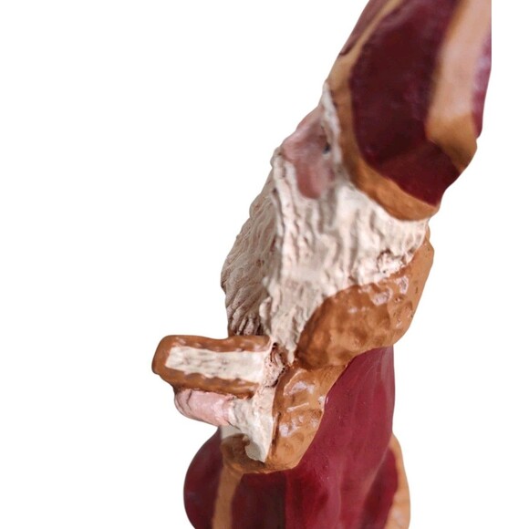 Vintage Saint Nicholas 1986 Doris C Williams Folk Art Santa Claus 80s Figurine - Picture 6 of 8